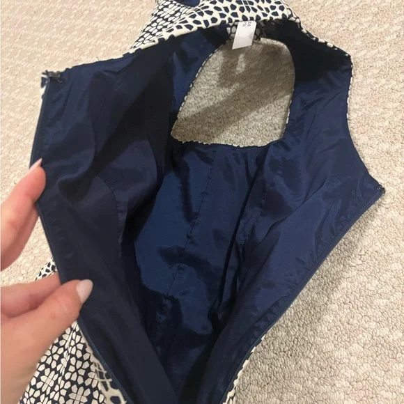 Banana Republic Navy and White Patterned Mini Dress - Picture 10 of 16